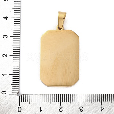 Ion Plating(IP) 304 Stainless Steel Enamel Pendants STAS-Q003-01G-015-1