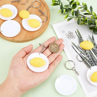 DIY Imitation Omurice Keychain Making Kits DIY-OC0009-36-1