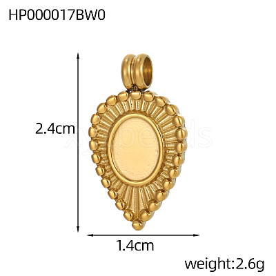 304 Stainless Steel Pendants STAS-OY015-82G-1
