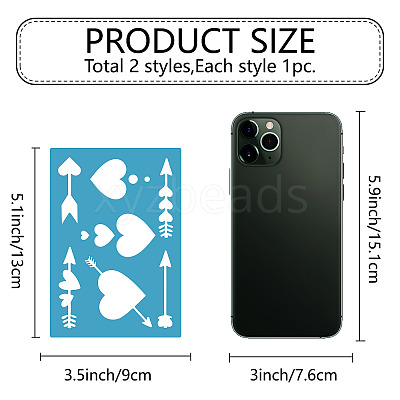 Acrylic Earring Handwork Template DIY-WH0359-033-1