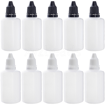 10Pcs 2 Styles PE Plastic Refillable Bottles AJEW-GF0013-39A-1