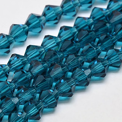 Imitate Austrian Crystal Bicone Glass Beads Strands X-GLAA-F029-4x4mm-01-1
