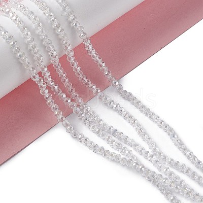 Crystal Glass Rondelle Beads Strands LS-EGLA-F049C-03-1