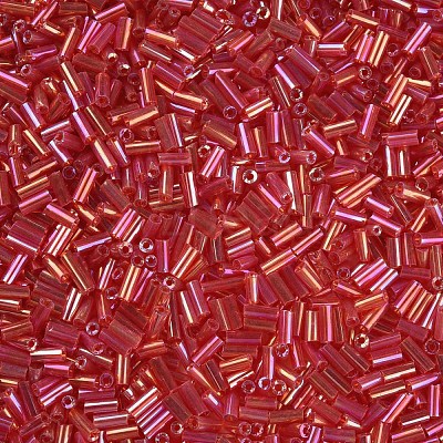 Tube AB-Color Plated Glass Bugle Beads SEED-R011-165B-1