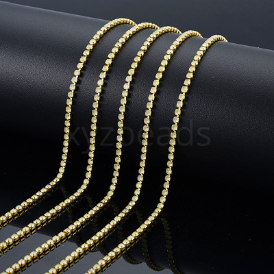 Brass Rhinestone Strass Chains CHC-N017-003B-C05-1