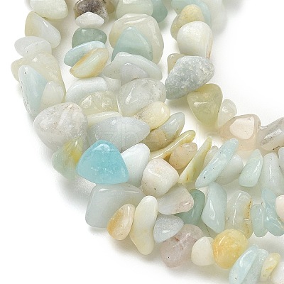 Natural Flower Amazonite Chips Beads Strands X-G-M205-12B-1