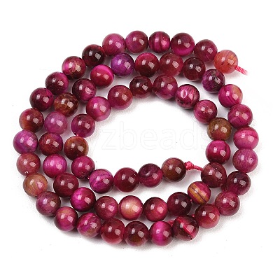 Grade AB Natural Tiger Eye Beads Strands G-B133-A02-6MM-05-1