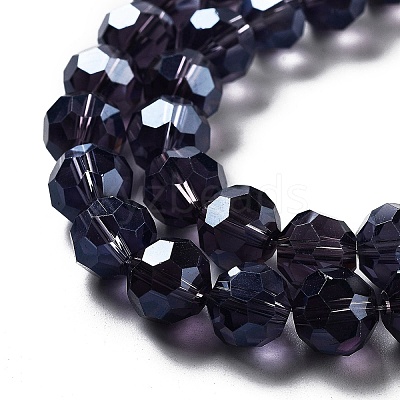 Electroplate Transparent Glass Beads Strands EGLA-A035-T10mm-A15-1