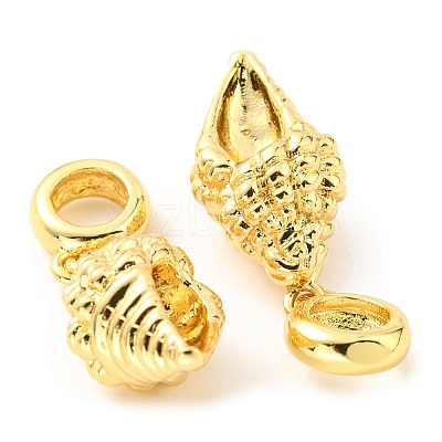 Brass European Dangle Charms KK-M247-10G-1