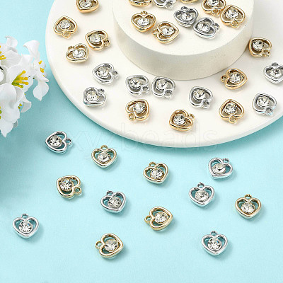 52Pcs 2 Colors UV Plating Acrylic Charms PACR-FS0001-11-1