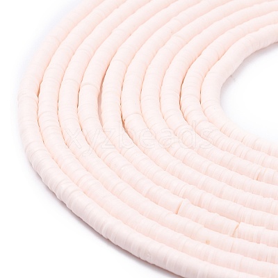 Flat Round Handmade Polymer Clay Beads CLAY-R067-6.0mm-16-1