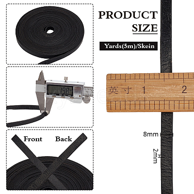 Flat Imitation Leather Cords LC-WH0008-06A-1