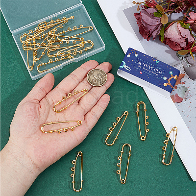 20Pcs Steel Heavy Duty Safety Pin Brooch Pins FIND-SC0022-10-1