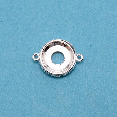 Brass Cabochon Connector Settings KK-TAC0014-05C-S-1