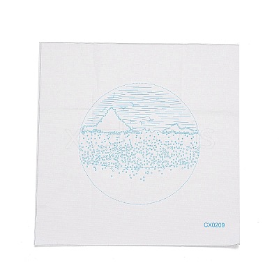 DIY Flower and Mountain Embroidery Kit DIY-O021-12A-1