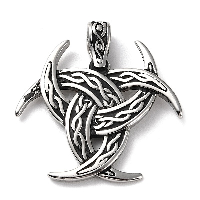 Ion Plating(IP) 304 Stainless Steel Pendants STAS-D067-06AS-1