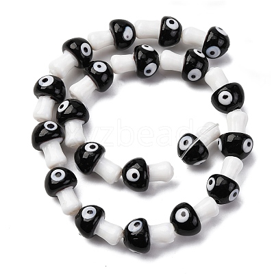 Handmade Evil Eye Lampwork Beads Strands LAMP-S069-01B-1