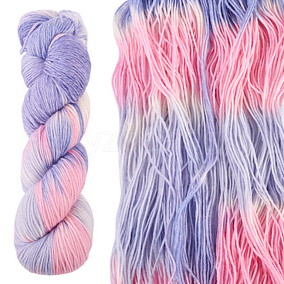1 Skein 80% Wool 20% Acrylic Fiber Rainbow Segment Dyed Yarn OCOR-TA0003-02C-1