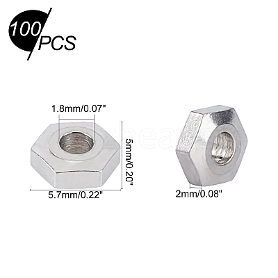 304 Stainless Steel Spacer Beads STAS-UN0006-42P-1