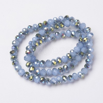Electroplate Glass Beads Strands EGLA-A034-J6mm-S02-1
