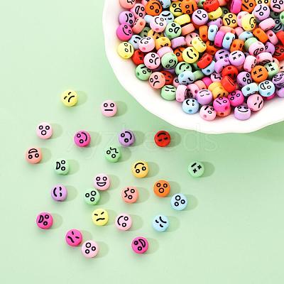 Opaque Acrylic Beads MACR-YW0001-22H-1