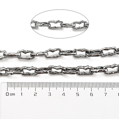 Alloy Twist Oval Link Chains LCHA-K001-04P-1
