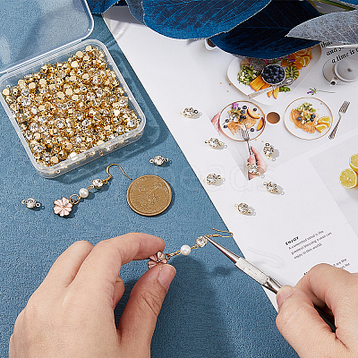 200Pcs Brass Pave Clear Cubic Zirconia Connector Charms KK-FH0007-70KCG-1