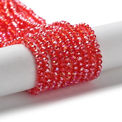 Electroplate Glass Beads Strands EGLA-R048-2mm-03-1