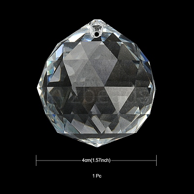 Transparent K9 Glass Pendants GLAA-YW0001-101-1
