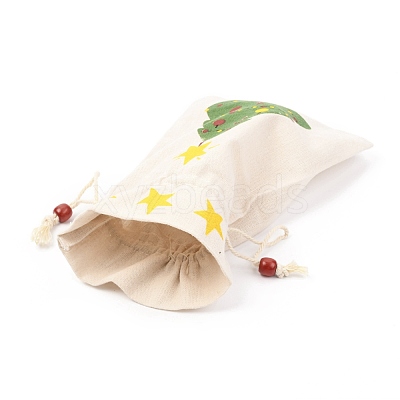 Christmas Theme Cotton Fabric Cloth Bag ABAG-H104-A01-1