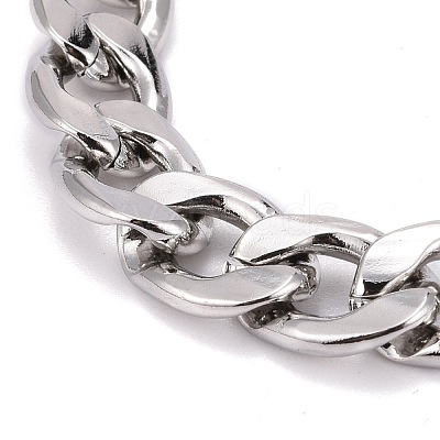 Tarnish Resistant 304 Stainless Steel Curb Chains Bracelets BJEW-JB06273-1