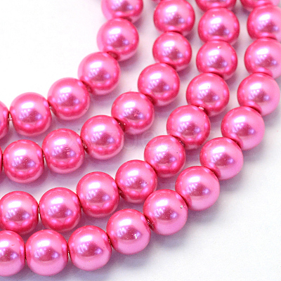 Baking Paint Glass Pearl Bead Strands HY-Q003-3mm-54-1