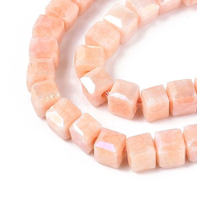 Anti-Tarnish Electroplate Glass Beads Strands GLAA-T025-4mm-10J-1