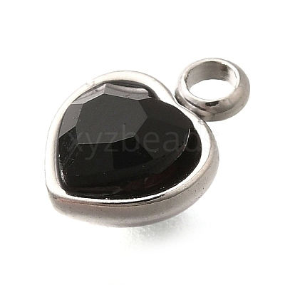 304 Stainless Steel with Rhinestone Pendants STAS-Q346-01P-05-1