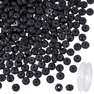 DIY Rondelle Resin Rhinestone Beads Bracelets Making Kits DIY-ME0001-20-1