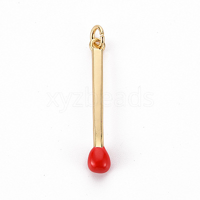 Brass Enamel Pendants X-KK-S362-032C-NR-1