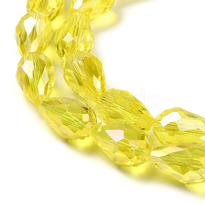 Electroplate Glass Beads Strands EGLA-D015-15x10mm-30-A-1