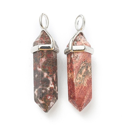 Natural Red Agate Pointed Pendants G-M378-01P-A22-1