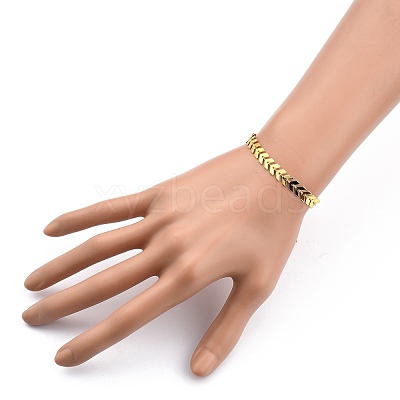 Brass Cobs Chain Bracelets BJEW-JB05409-01-1