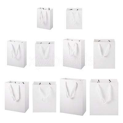 10Pcs 5 Sizes Kraft Paper Gift Shopping Bags Set ABAG-TA0002-23A-1