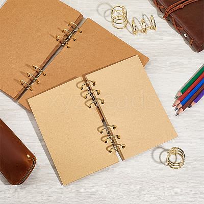 3-Ring Iron Loose Leaf Book Binder Hinged Rings AJEW-CP0009-48A-1