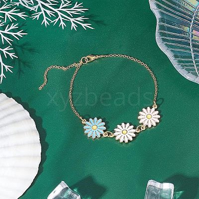 5Pcs 5 Style Ion Plating(IP) 304 Stainless Steel Enamel Connector Charms STAS-UN0036-97-1