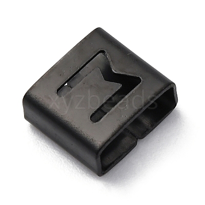 Ion Plating(IP) 304 Stainless Steel Square Slide Charms STAS-L132-22M-B-1
