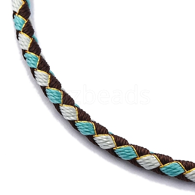 Polyester Cord Braided Bracelet Makings MAK-Z003-01P-11-1