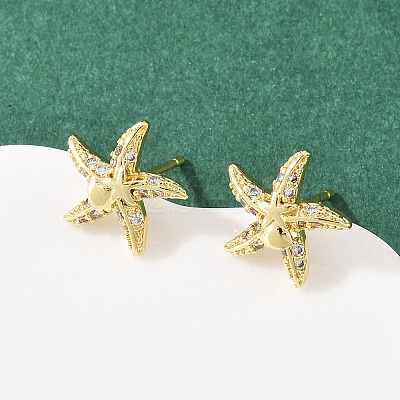 Brass Micro Pave Cubic Zirconia Pendant & Stud Earrings Sets for Women SJEW-F227-01J-G-1