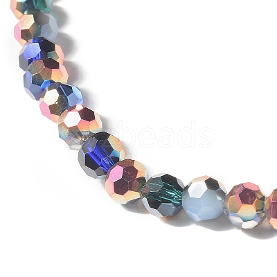Transparent Electroplated Glass Beads Strands X-GLAA-G097-04A-1