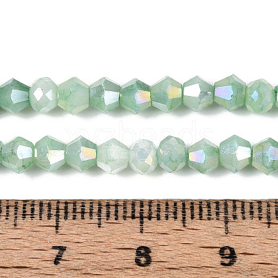 Ombre Effect Dyed Glass Beads Strands GLAA-T025-4mm-09F-1