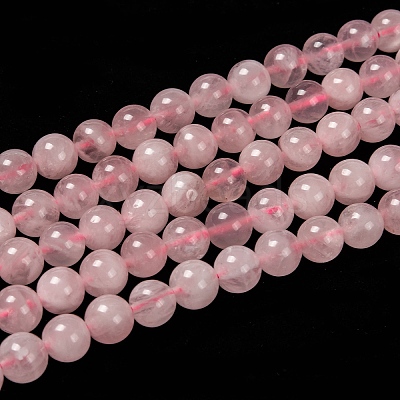 Natural Madagascar Rose Quartz Beads Strads X1-G-D655-8mm-1