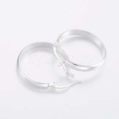 304 Stainless Steel Hoop Earrings EJEW-H327-02B-1