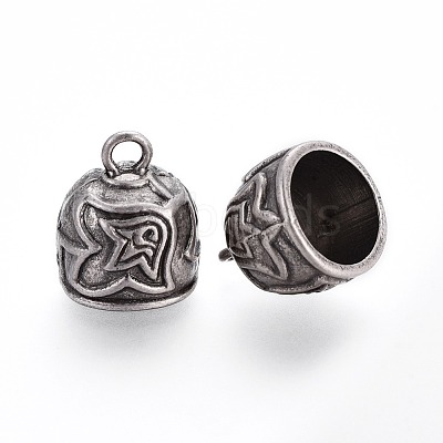 Tibetan Style Alloy Cord Ends TIBEP-19878-TAS-NR-1